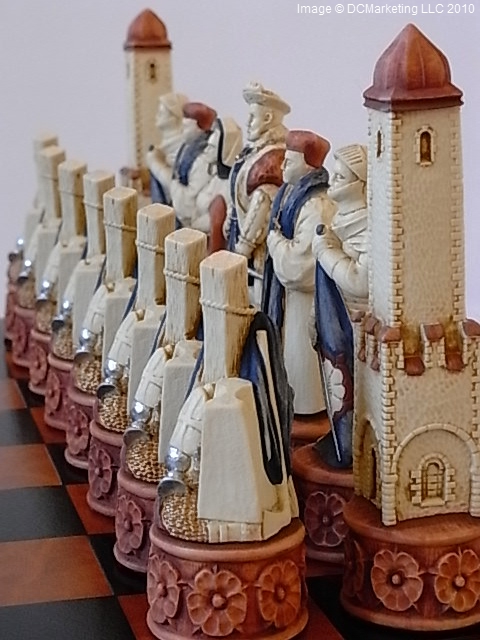Henry VIII Hand Painted Theme Chess Set